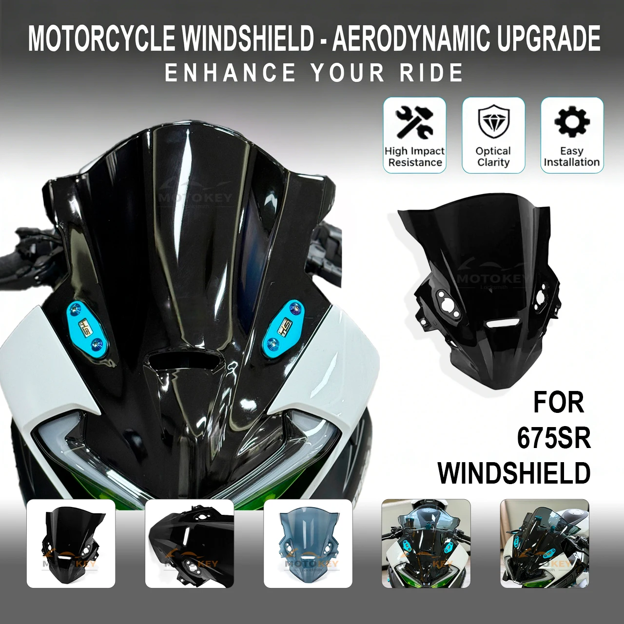 

Новый мотоциклетный ветровое стекло, обтекатель, дефлектор, козырек для CFMOTO 675SR 675SR-R 675SRR