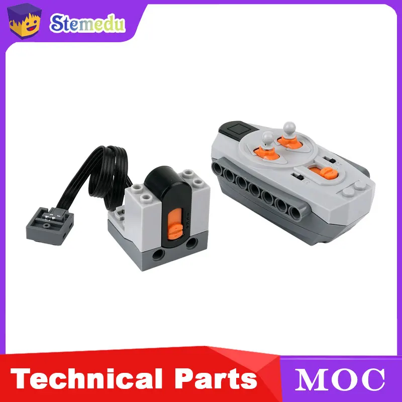 MOC PF Infrared Remote Control Set with Receiver Speed Controller Compatible with Legoeds Power Functions Building Blocks
