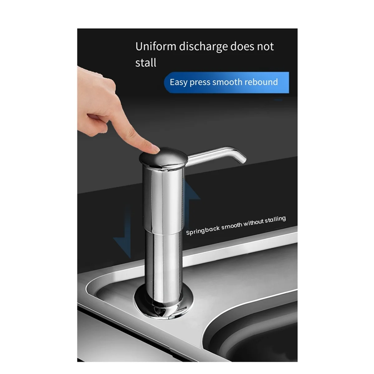 Soap Dispenser for Kitchen Sink and Extension Tube Kit, 40Inch Silicone Tube Connect to the Soap Bottle Directly