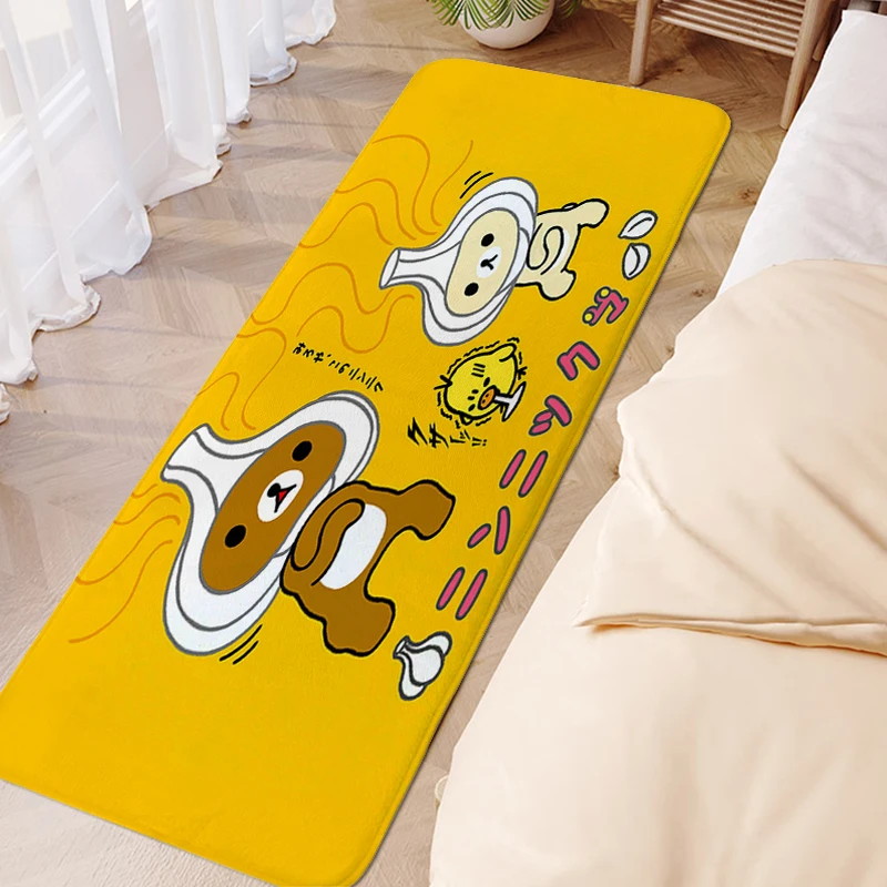 

Bathroom Rug B-Rilakkumas Aesthetic Mat for Hallway Outdoor Entrance Doormat Washable Non-slip Mats Carpets Living Room Carpet