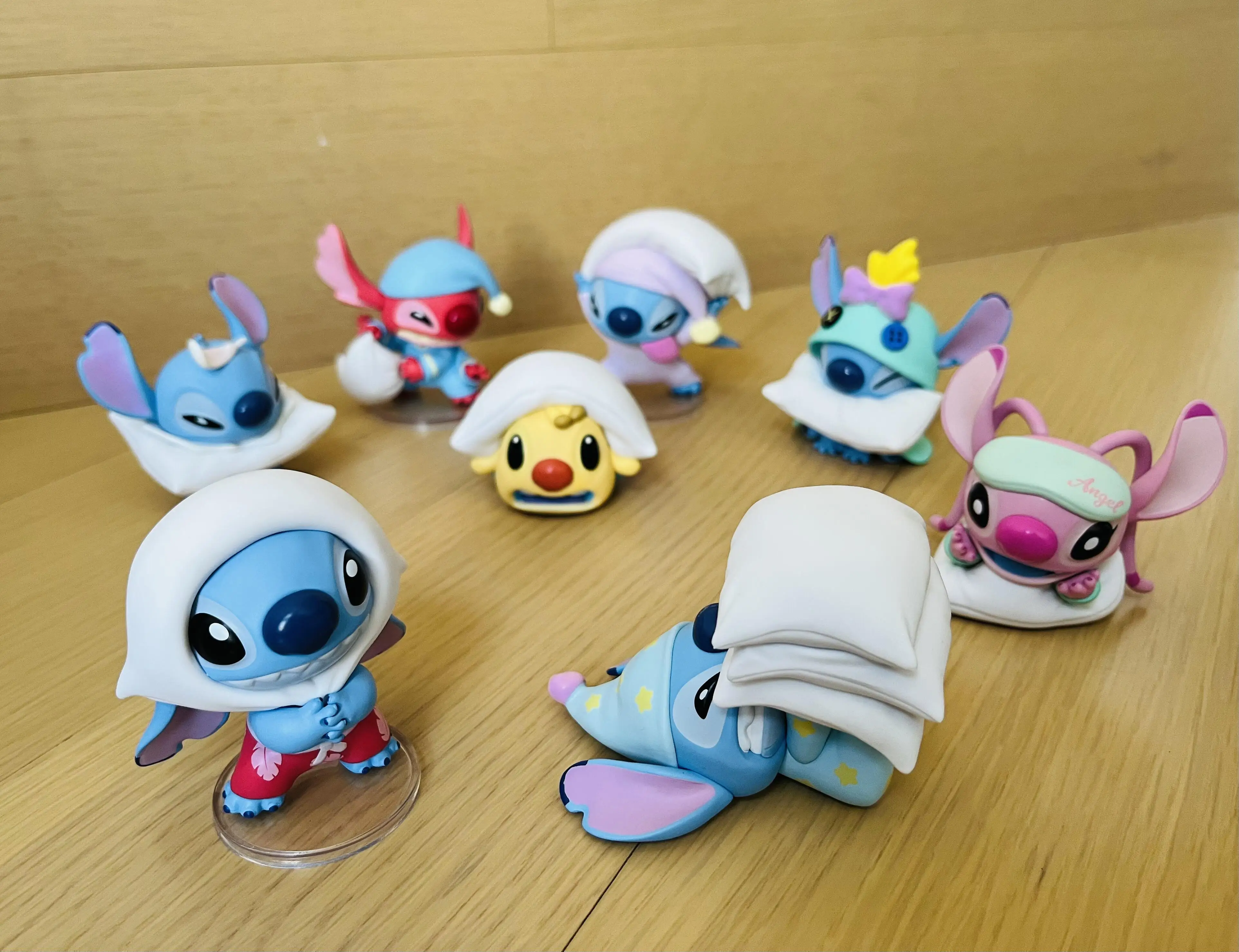 Echte MINISO Disney Stitch Blind Box Kissen Kampf süße trendige Puppe handgemachte Ornament Sammlung Hobby Modell Spielzeug Geschenk