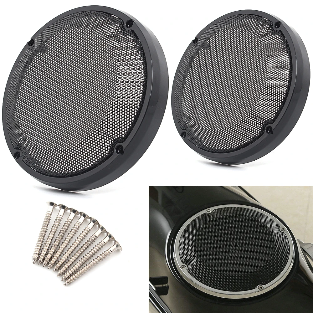 

Motorcycle Saddlebag Lid Speaker Grills Cover 6.5" Round Mesh Grills Fit For All 6.5" Round Speaker Lower Leg Vented Fairing