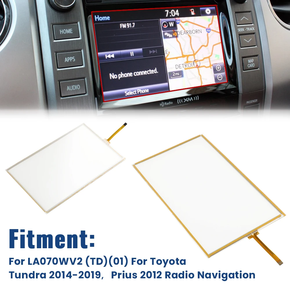 LA070WV2-TD01 Only Touch Screen Digitizer for Toyota Grand Prius 7 Inch Touch Screen Display LA070WV2(TD)(01)
