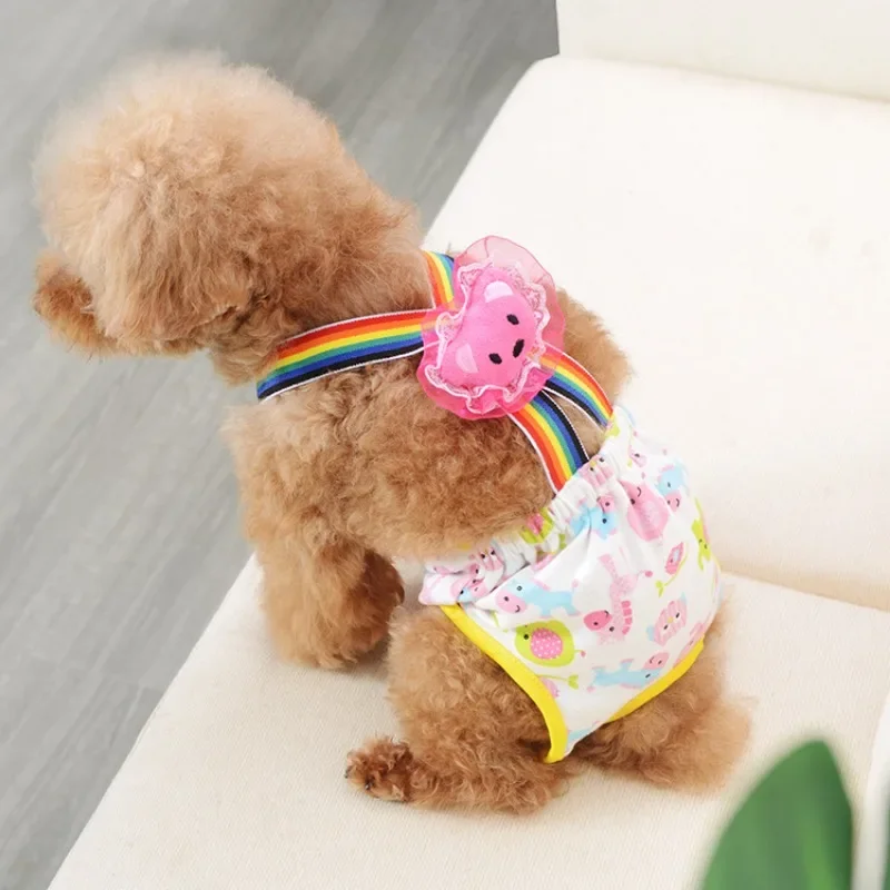 Pets Dog Diaper Washable Female Dog Shorts Panties Menstruation Underwear Briefs Physiological Pant Sanitary for Pets Supplies