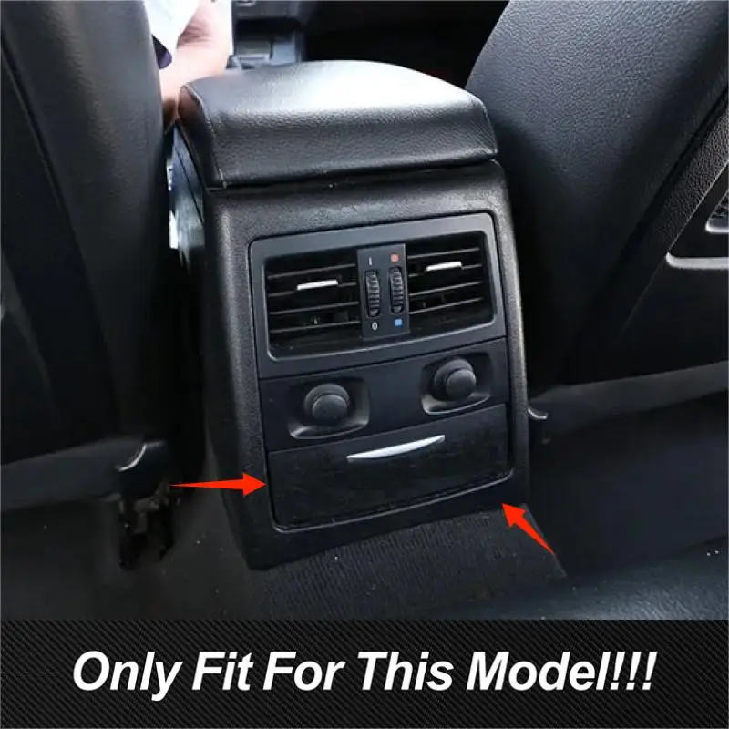 Car Sticker Rear Ashtray Cigarette Lighter Panel Cover Trim For BMW 3 Series E90 2005-12 Carbon Fiber Color Interior Accessories