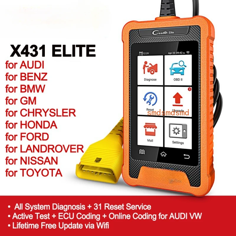 

X431Elite AUDI BENZ BMW GM Automotive Fault Diagnostics Multilingual Version