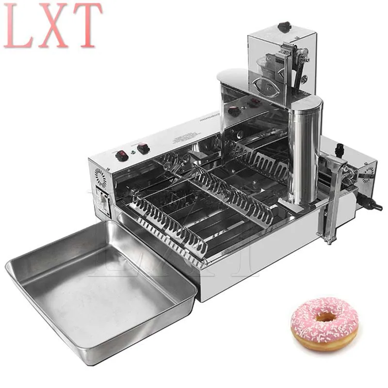 

110V 220V Commercial Automatic Donut Making Machine 4 Row Electric Bread Fryer