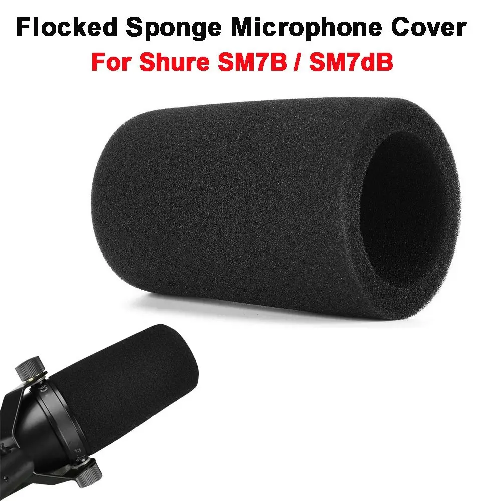 1pcs Replacement Mic Windscreen Cover Flocked Sponge Foam Windproof Microphone Cover Pop Filter Cover for Shure SM7B / SM7dB