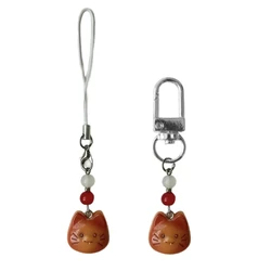 Fashion Cartoon Bead Pendant Phone Straps Lanyard Pocket Keychain Strap Backpack Charm Car Key Decoration Chain