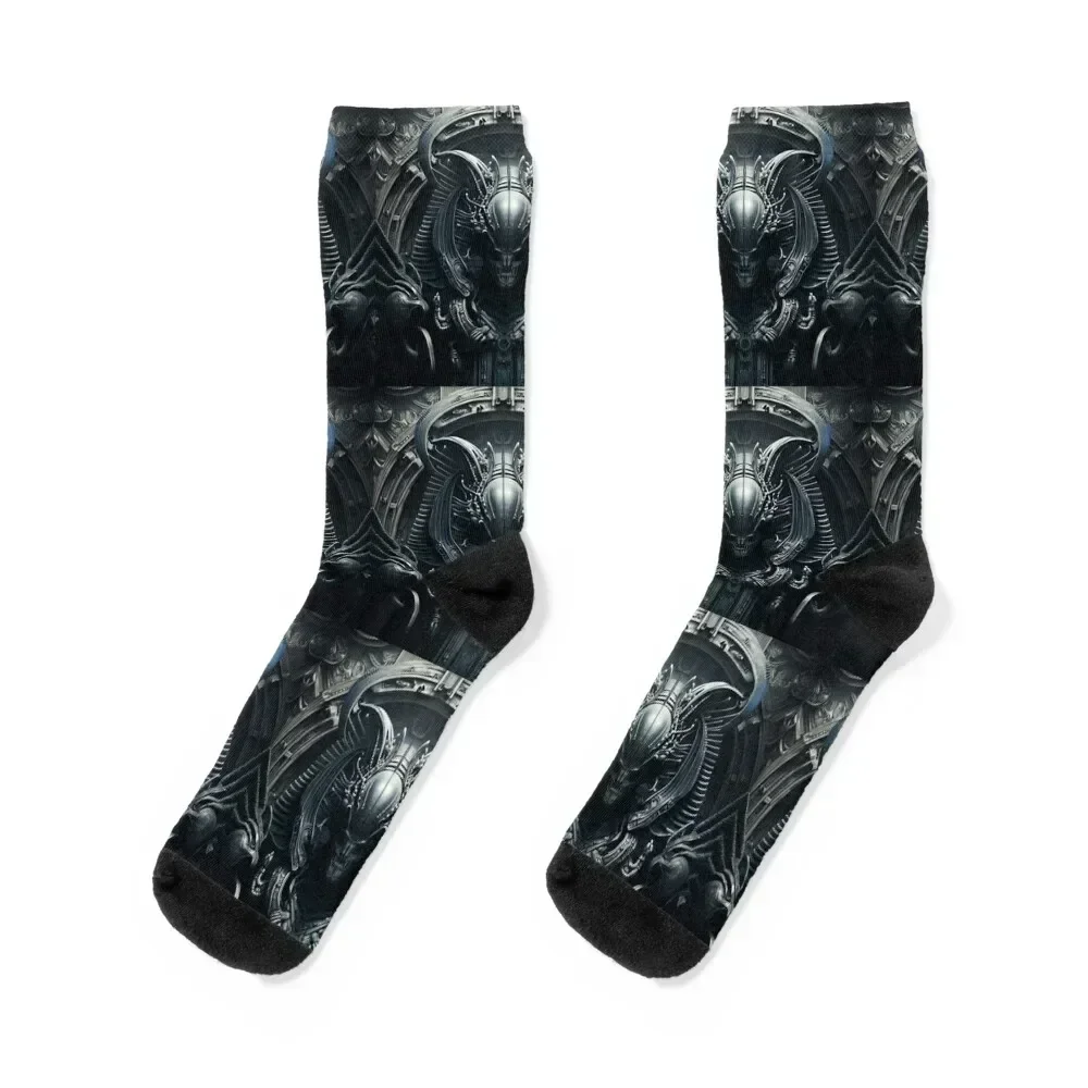 H.R Giger Alien artwork redux Socks FASHION designer Men's Socks Luxury Women's