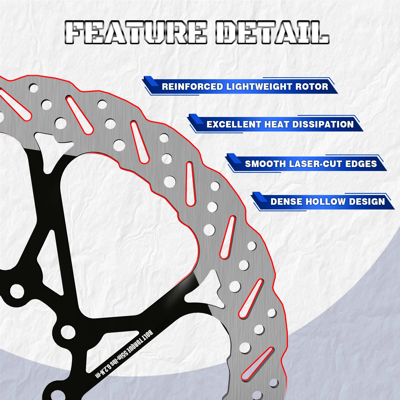 BUCKLOS 140/160/180/203mm Bicycle Brake Disc Road MTB Bike Brake Rotors Stainless Steel Ultralight