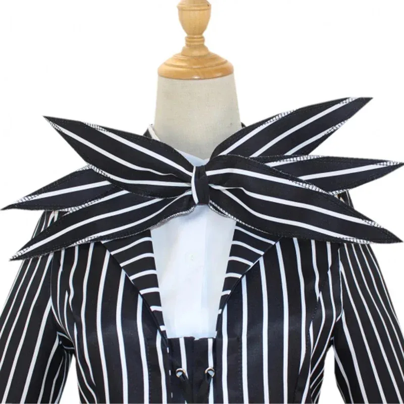 Jack Skellington Cosplay Il incubo prima di Natale Costume cosplay Jack Maschera Uniforme Vestiti Vestito Costumi di Natale di Halloween