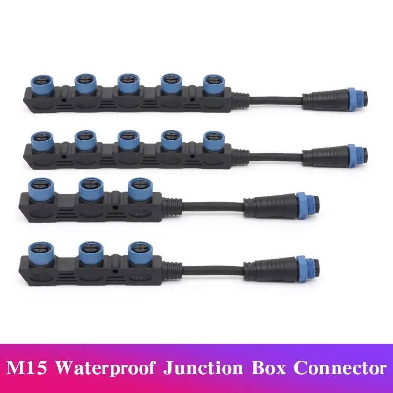1pc M15 Waterproof Connector Cable 300V 10A IP67 CSA016 Road Special Junction Box Waterproof Plug