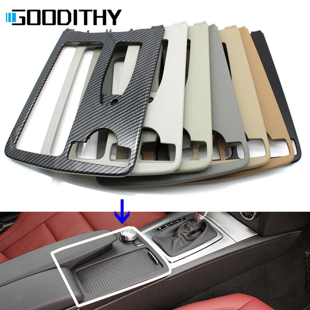 LHD RHD Center Armrest Cup Holder Slide Outer Frame Cover Shutter Panel For Mercedes Benz W204 C C180 C200 C220 E W207 W212 E260