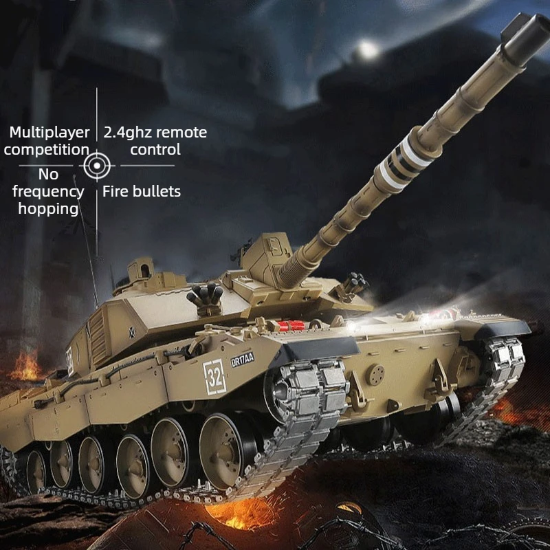 Henglong 3908-1 1/16 Remote Control Heavy Tank 7.0 System Multiplayer Racing Off-Road Armored Vehicle  Simulation Model Toy Tank