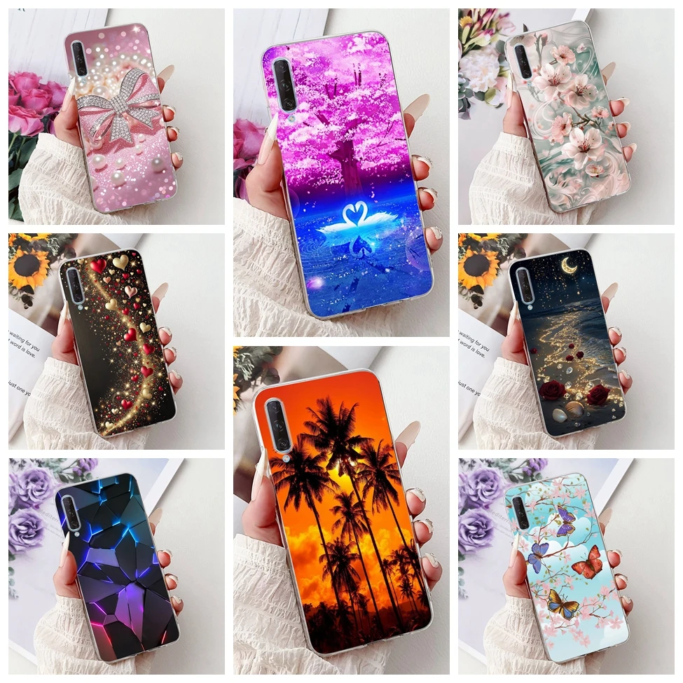 واضح لهواوي Y9s حافظة غطاء لطيف موضة الزهور مضحك رسمت الغطاء الخلفي ل Y9s هواوي STK-L22 STK-L21 STK-LX3 جراب هاتف