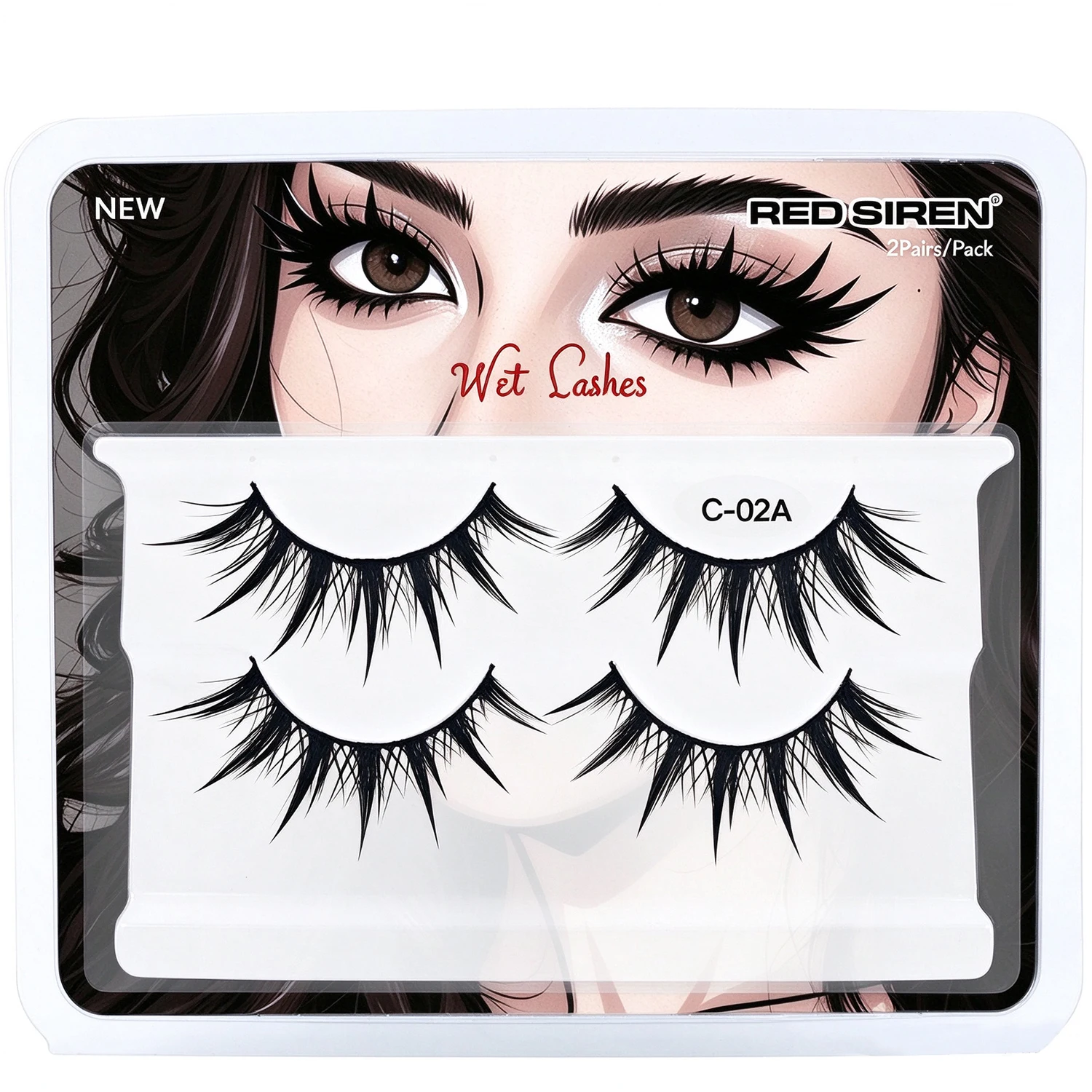 Cosplay Falsche Wimpern 2 Paare/paket Nass Streifen Wimpern Mit Spikes Neue Frau Make-Up Manga Wimpern – Detail 9