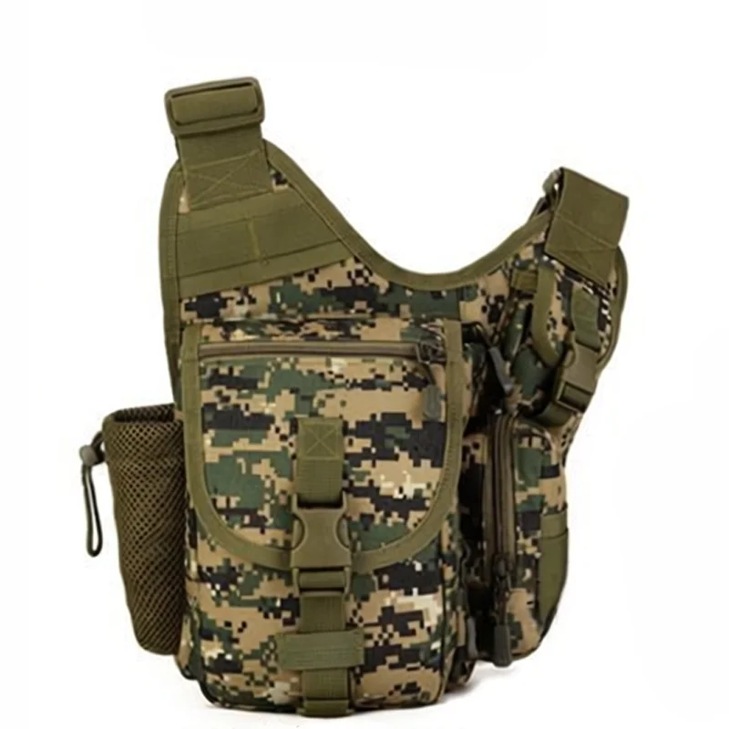 Multi-functional Tactical Sling Crossbody Bag Waterproof Nylon Shoulder Chest Pack for Outdoor Photography Hiking Travel