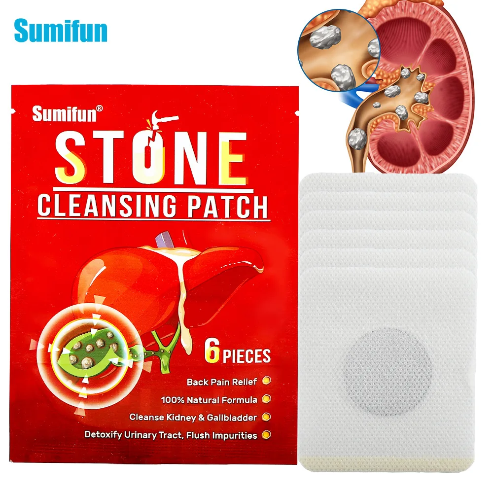 

6pcs/box Kidney Stones Removal Plaster Treat Gallstones Clean Renal Calculus Medicinal Patches Urolithiasis Pain Relief Stickers