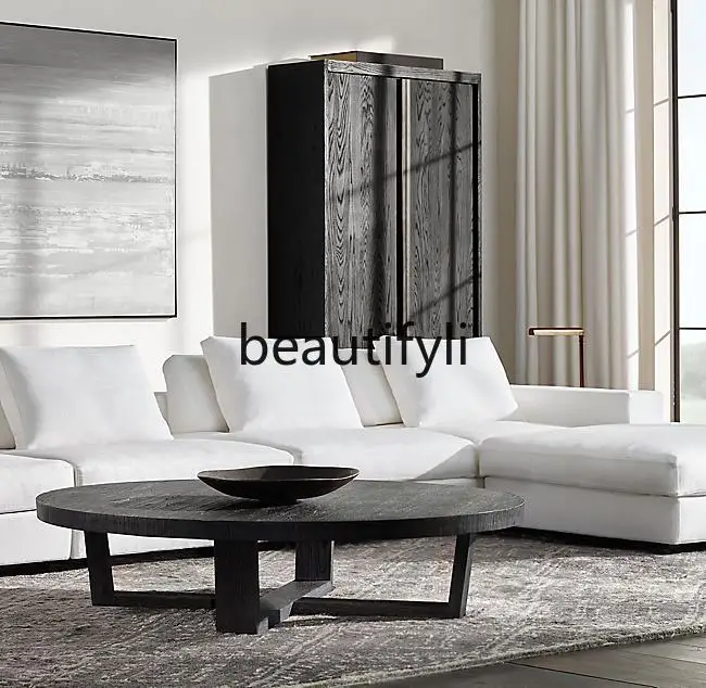

Solid Wood Italian Style Light Luxury Coffee Table Side Nordic Corner Table French Country Vintage Furniture Coffee Table