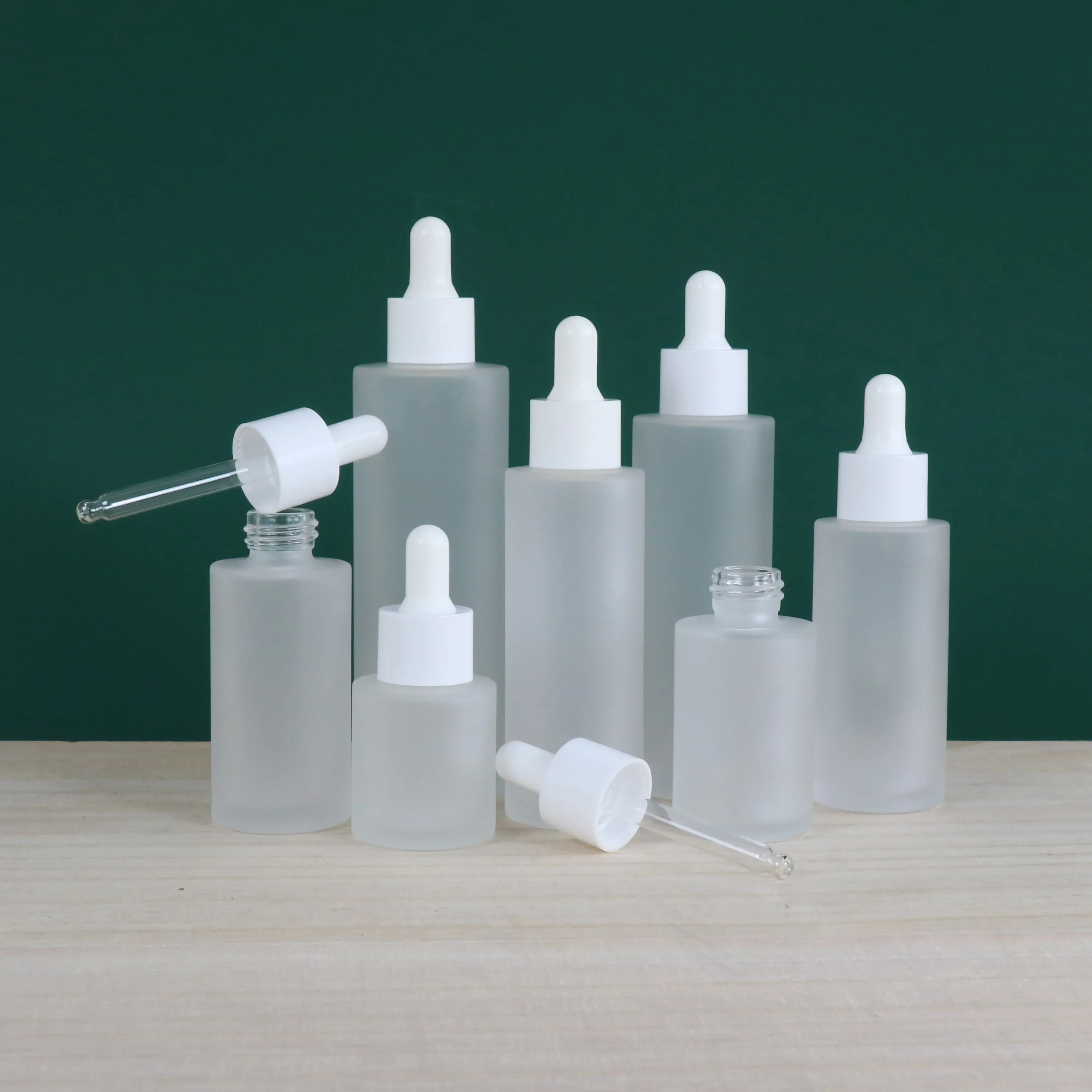 

20ml 30ml 40ml 50ml 60ml 80ml 100ml Frosted Glass Essential Oil Dropper Bottle Empty Refill Hair Eye Essential Essence Packaging