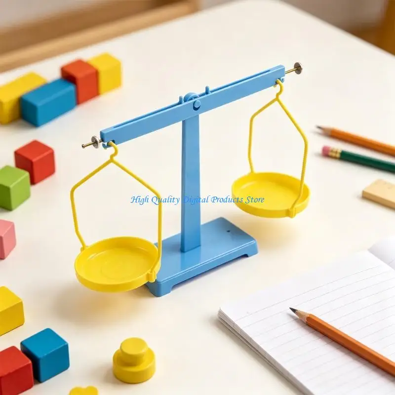 U2JE Physics Demonstration Balance Scale with Two Pan Comparison, Freestanding Classroom Teaching Aid for Student Observation