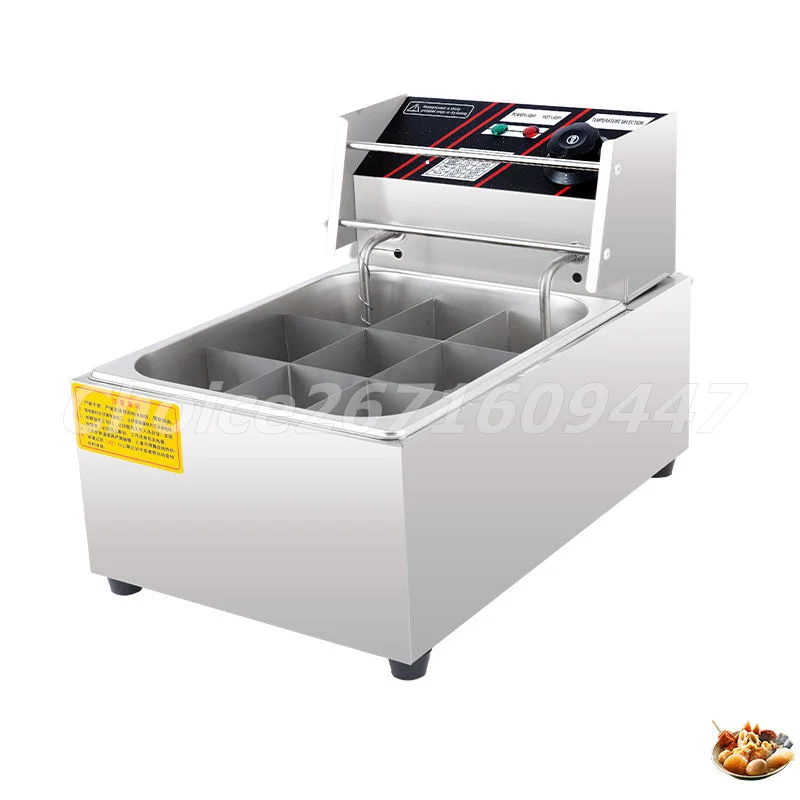 Electric Japanese Snack Machine Commercial Stainless Steel Kanto Cooking Machine Oden Cooker 9 Grid