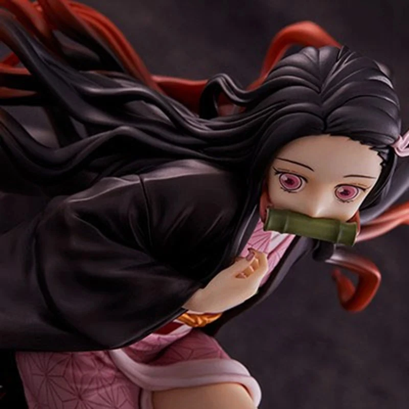 Demônio Slayer Kamado Nezuko Sentado Modelo Toy, Figura PVC, Presente, Caixa De Coleção, Decoração Desktop, 15cm