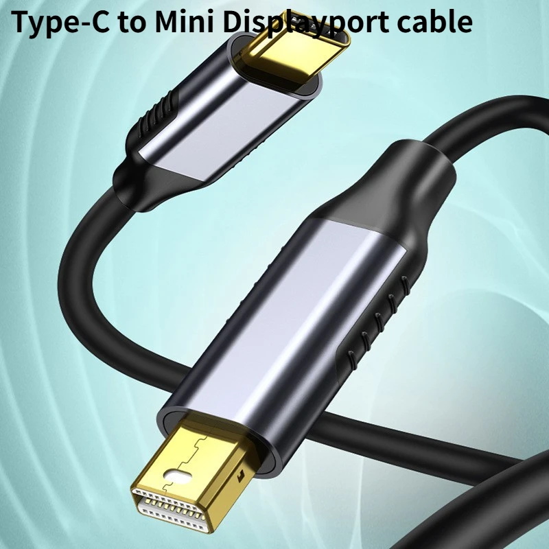 منفذ عرض من النوع C إلى Mini DP كابل Thunderbolt Video Mini DP 4K@60 هرتز متوافق مع جهاز MacBook Pro MacBook Air More USB C
