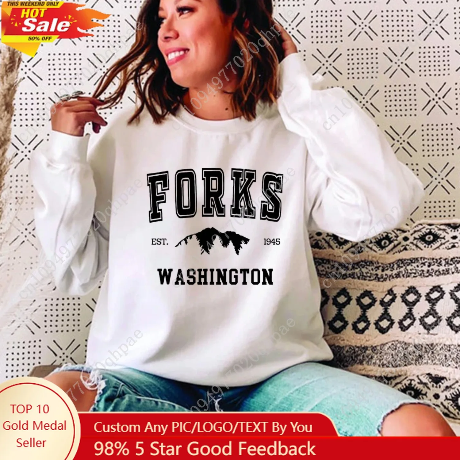 

Twilight Unisex Crewneck Sweatshirt Forks Washington Hoodie Team Edward Sweatshirts Women Long Sleeve Harajuku Graphic Hoodies