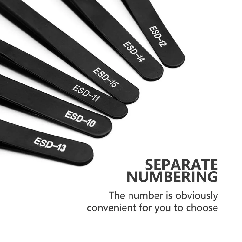 6 pçs pinças de aço inoxidável antiestáticas multiuso pinças de cílios afiadas pinças de sobrancelha