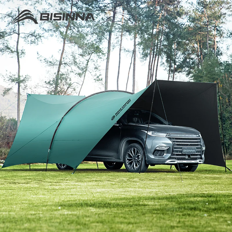 

BISINNA Outdoor Camping Shelter Portable Vinyl Tarp Large Space Canopy Sunshade Waterproof Tunnel Awning for Travel Beach Garden
