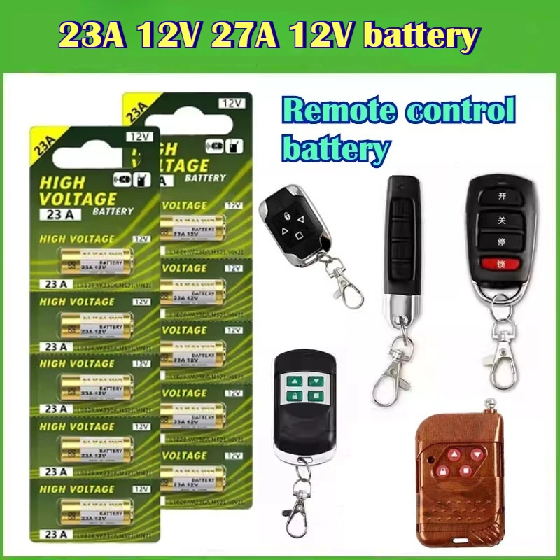 

12V 23A Battery 23GA A23S E23A EL12 MN21 V23GA GP23A LRV08 for Doorbell Remote Control Electric Toy A23 Alkaline Battery Pack