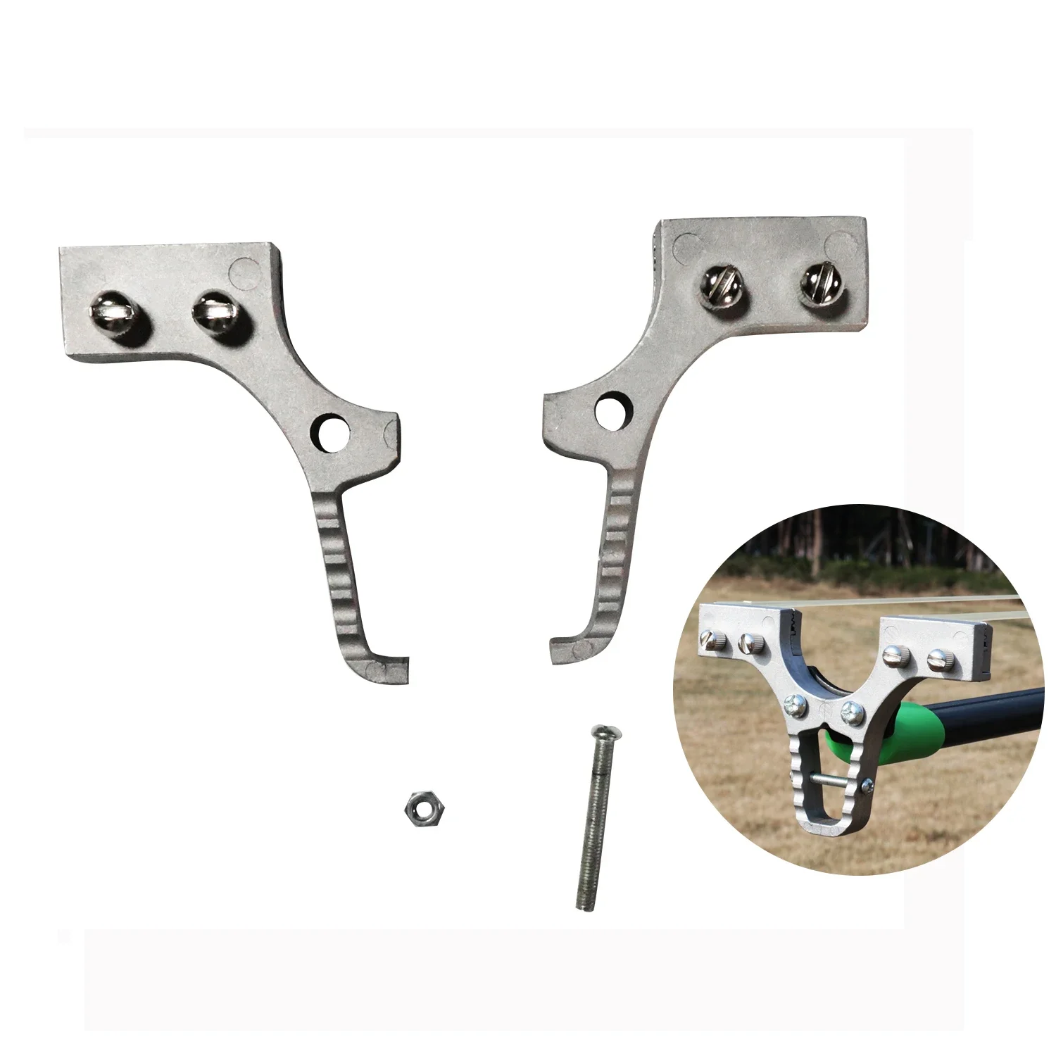 

Aluminum Alloy Slingshot Head Long Type Dedicated Accessory For Slingshots Adjustable and Upgraded Replacement Part