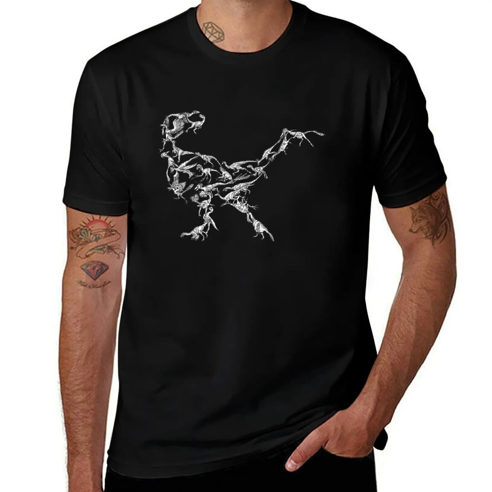 Maniraptors (Raptors) - T-shirt d'évolution, vêtement de travail, t-shirt léger