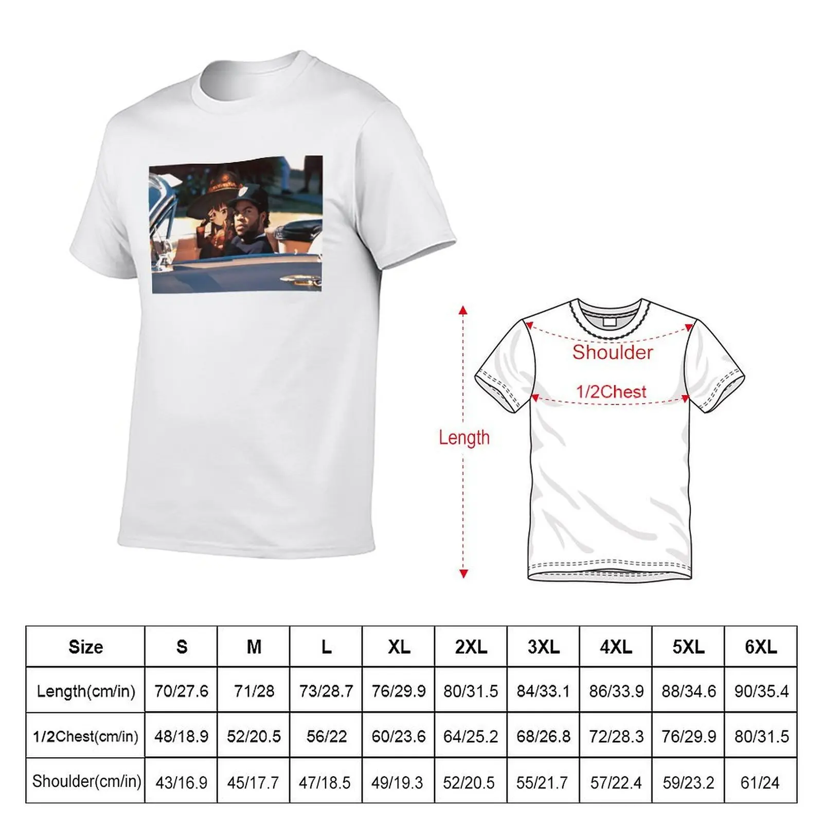 Drivin with Megumin-chan T-Shirt printed t shirts for man graphic t shirts for man men t shirt cotton 100% T-shirt
