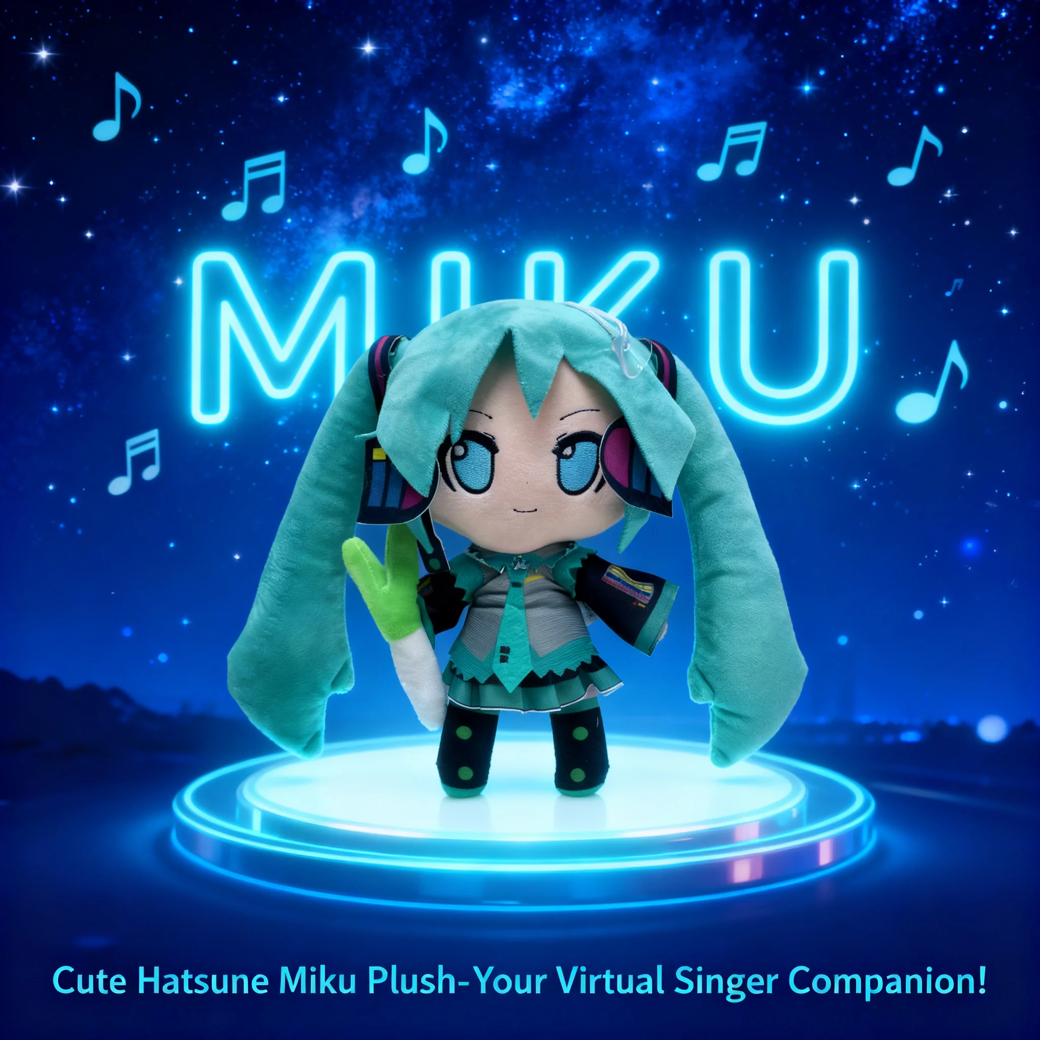 

8 Inch Hatsune Miku Doll Anime Plush Toy Cartoon Character Stuffed Animal Birthday Gift Cute Kawaii Figure Collectible Gift for