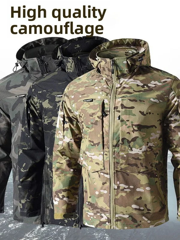 Spring Autumn Camouflage orm Set Men's Women's Tactical Me Elastic Resistant to Tear Wear Resistant Multi ket New Ou...