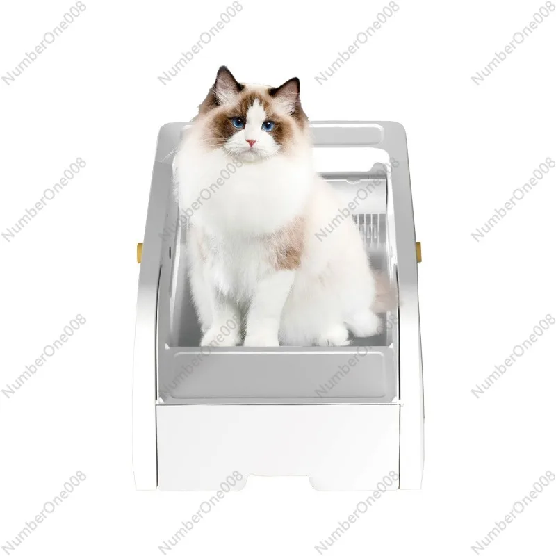 Smart Self-Cleaning Litter Box, Jumbo Size Enclosed Automatic Tray, Odor-Free Anti-Track Cat Toilet System