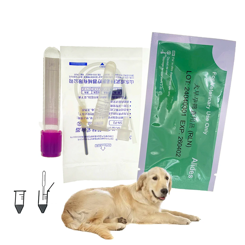 1set/5set Professional Pet Dog Pregnancy Test Kit At Home Rapid Relaxin Early Pregnancy Test Canine Pregnant Strip Supplies