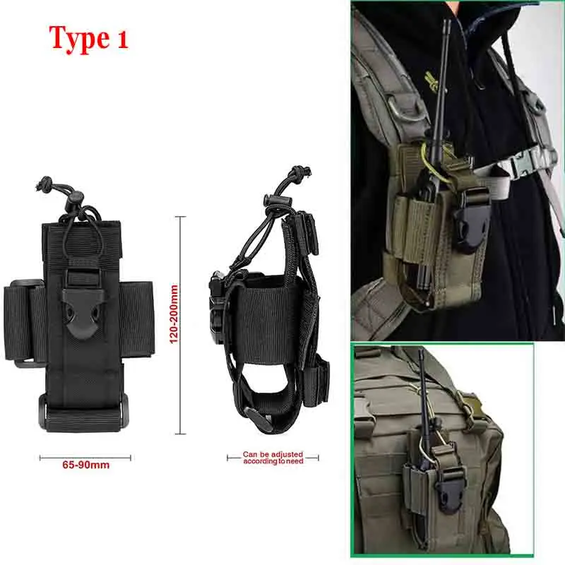 Tactical Molle Radio Pouch Walkie Talkie Holder Bag Waist Belt Pack Nylon Portable Interphone Holster Carry Bag Magazine Pouch