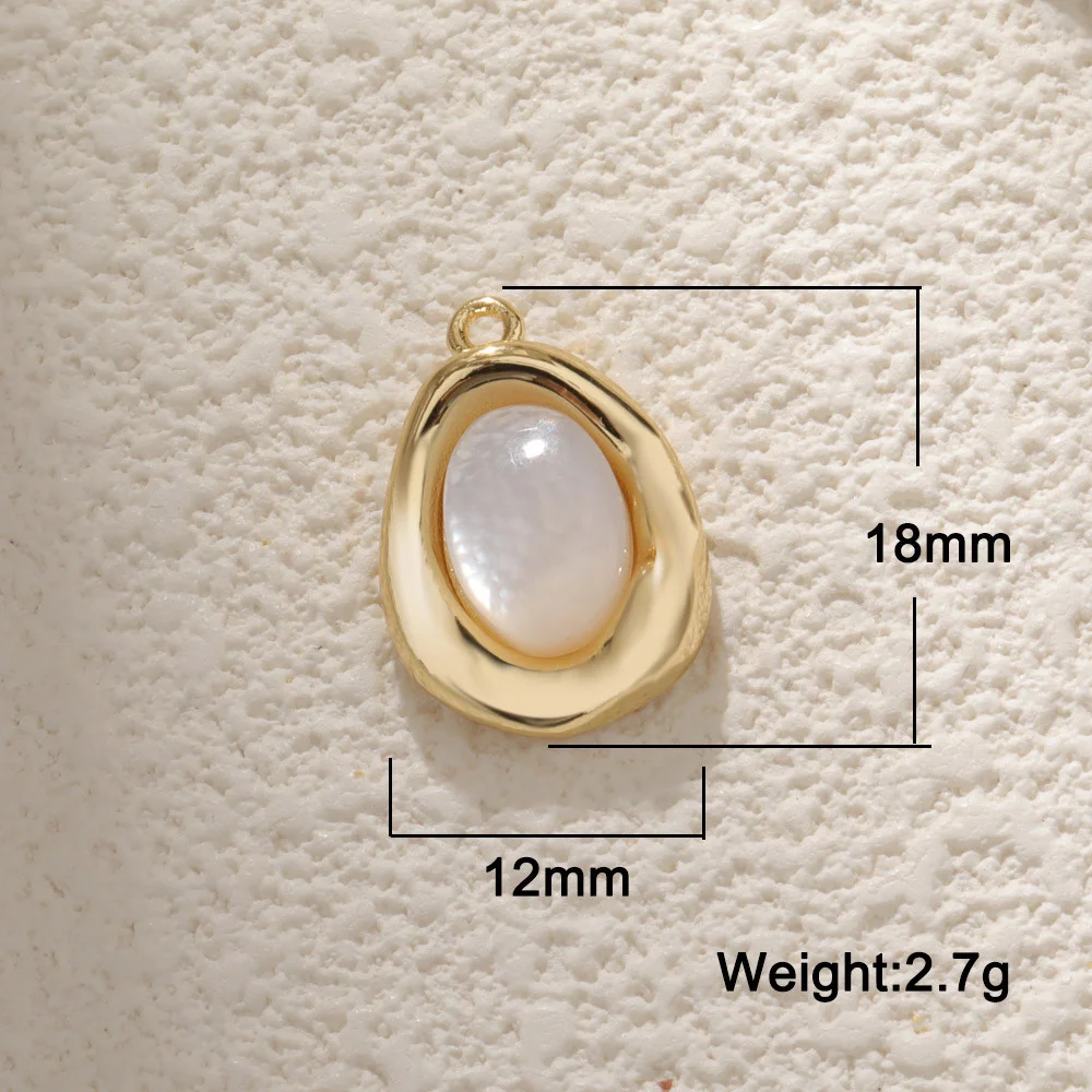 Small And High-End Abalone Shell Mother Shell Necklace Silver Charms Color Preservation Water Droplet Heart Rectangular Pendants