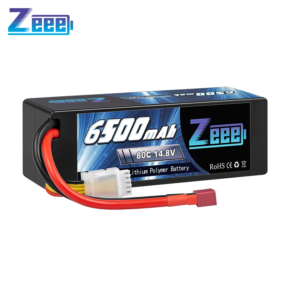 Zeee 4S 6500mAh Lipo Battery 14.8V 80C with Deans Plug Hardcase for RC Car Buggy Truck Airplane UAV Fleugzeug RC Model Parts