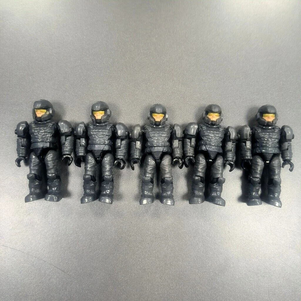 5pcs Mega Bloks Série 7 UNSC Marine Stealth Cinza Escuro