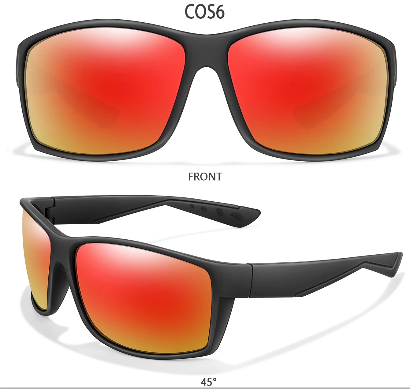 LOISRUBY Marke Polarisierte Sonnenbrille Männer und Frauen Outdoor Sport Fahren Angeln Multi Farbe Gläser UV400 – Detail 9