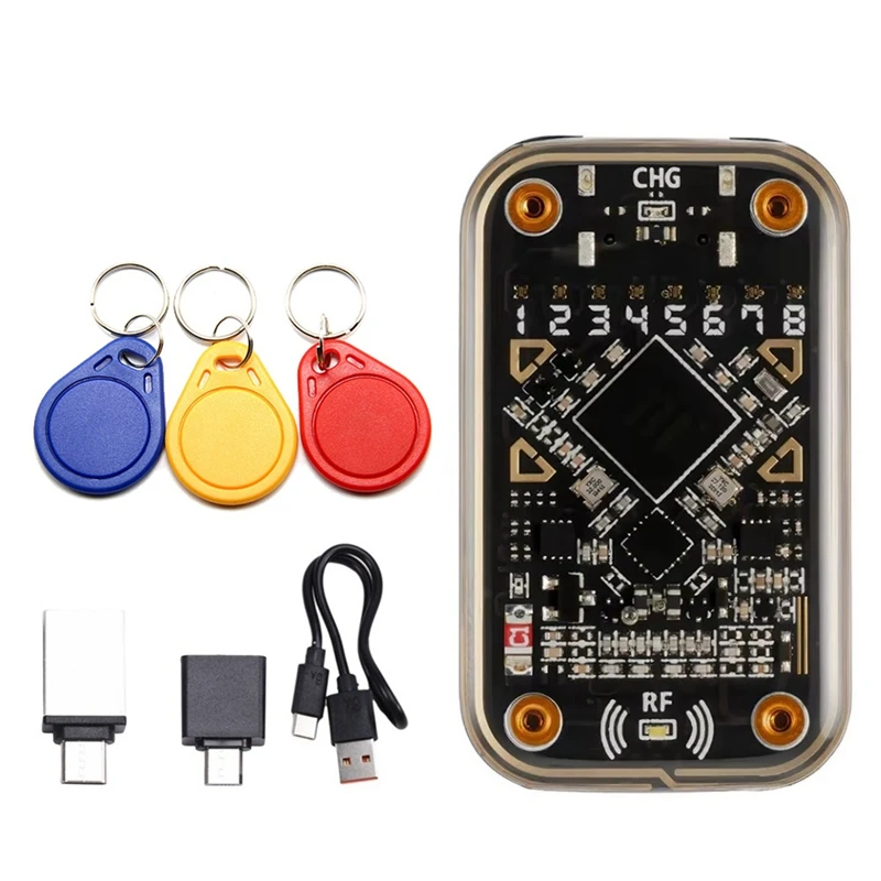 

Chameleon Ultra Contactless Smart Card Emulator RFID Smart Chip Reader+3XCUID Keychain Compliant To NFC Read Writer