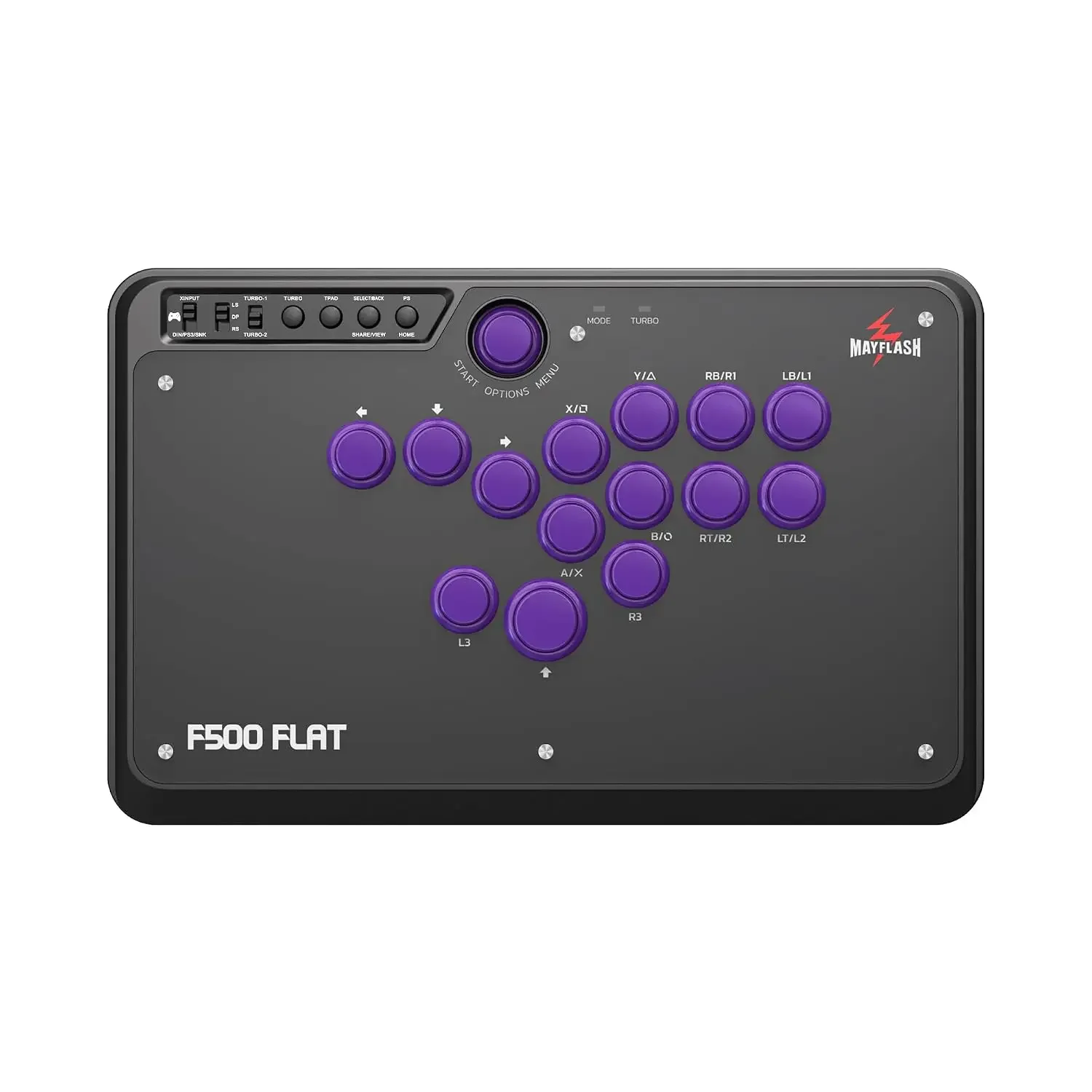 F500 FLAT Fight Stick All Button Arcade Controller for PS4, PC, Xbox Series S/X, Xbox One, Switch/Switch 2, Steam Deck, macOS