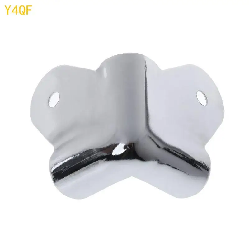 Y4QF 8 miếng kim loại bạc góc góc bên phải khung trẻ bằng chứng bảo vệ góc