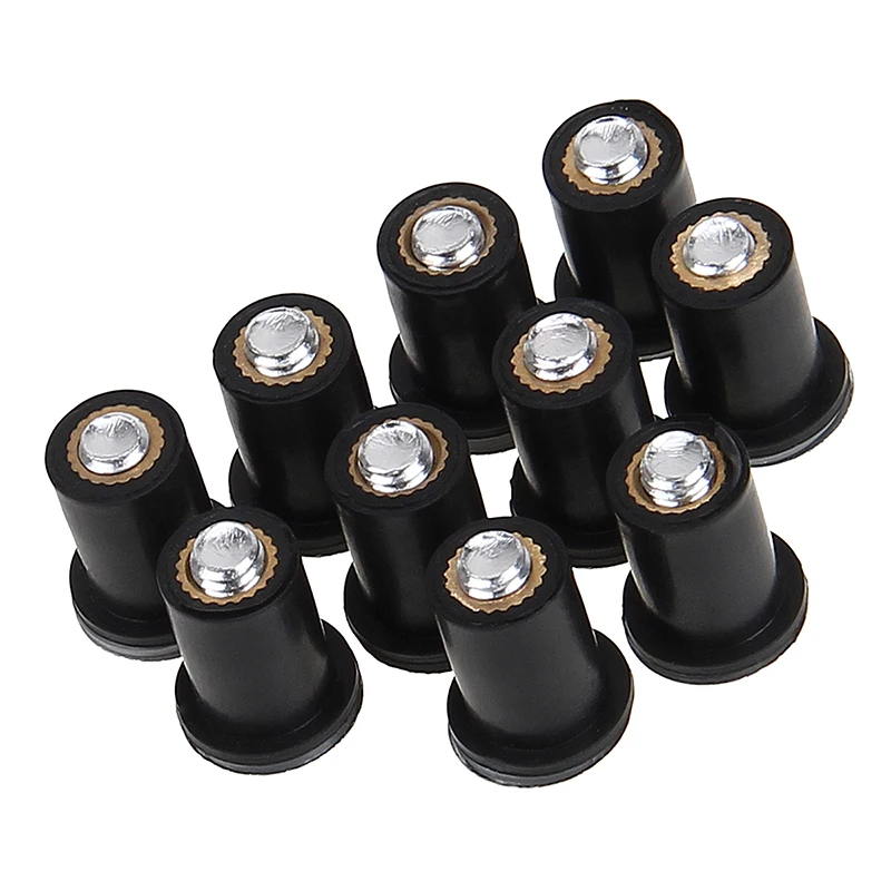 10개 알루미늄 오토바이 페어링 나사 볼트 키트 바디 패스너 오토바이 윈드스크린 윈드실드 나사 너트 볼트