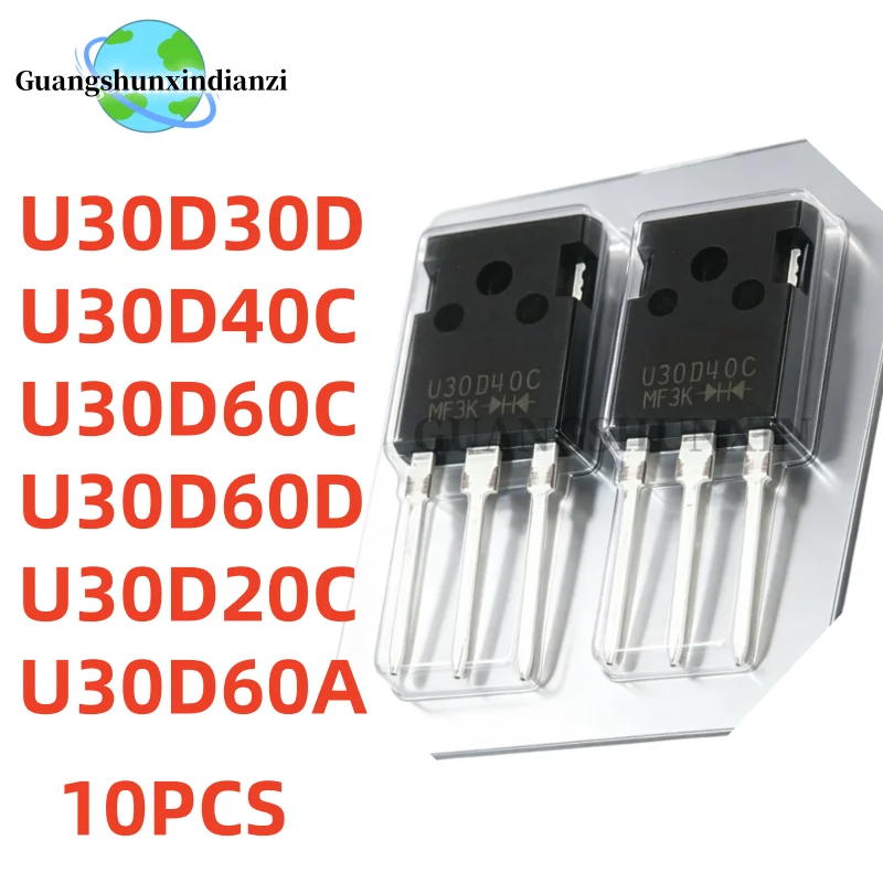 10PCS U30D30D U30D40C U30D60C U30D60D U30D20C U30D60A TO-247 Fast Recovery Rectifier Diode